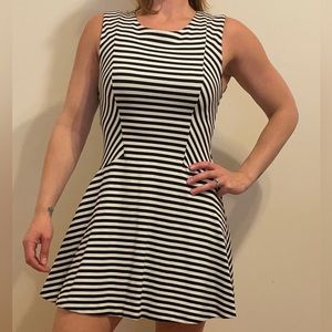 Free People Black & White Striped Dress Size S